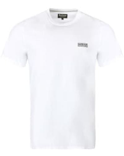 Barbour Weißes kleines logo -t -shirt