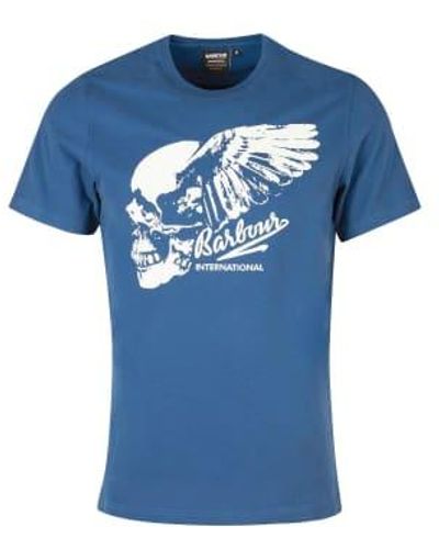 Barbour International Vantage Graphic Print T Shirt Insignia - Blu