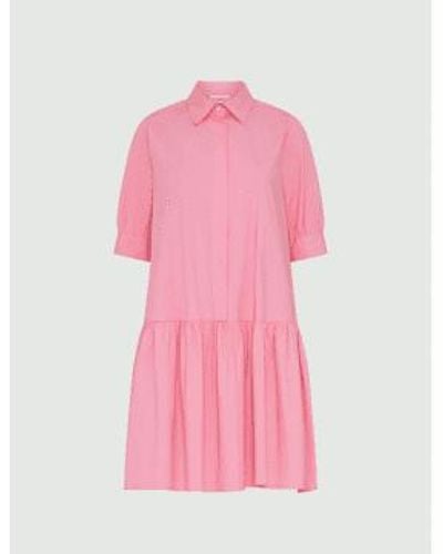 Marella Ebert Gathered Detail Mini Shirt Dress Size 8 Col - Rosa