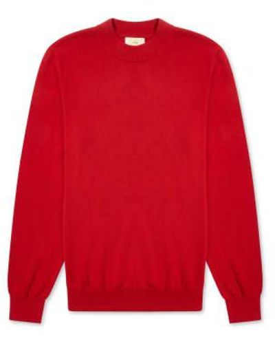 Burrows and Hare Mock Turtle Neck Deep S - Red