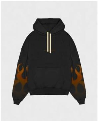 Vision Of Super Schwarzer negativer flammen hoodie