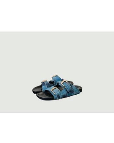 IRO Sandale patch Billie DN - Bleu