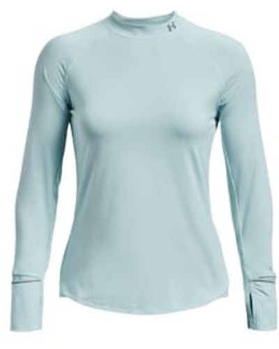 Under Armour T Shirt Outrun The Cold Donna Fuse Reflective - Blu