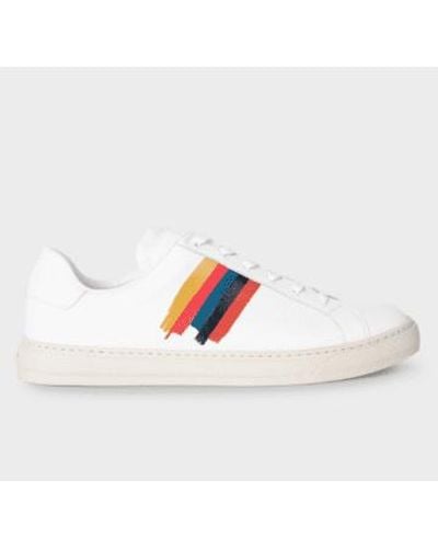 Paul Smith 'painted Stripe' 'hansen' Trainers - White
