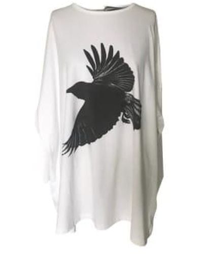 WDTS Asymmetric Oversized Jersey Heron Crow Print Xxl - Multicolor