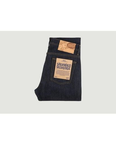 Naked & Famous Weird Guy Salvaged Selvedge Tapered Jeans - Blue