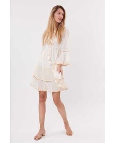 Rene' Derhy Vestido sandra en crema - Blanco