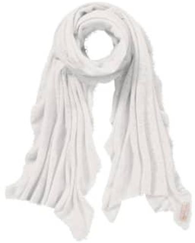 PUR SCHOEN Hand Felted Cashmere Soft Scarf + Gift Wool - White