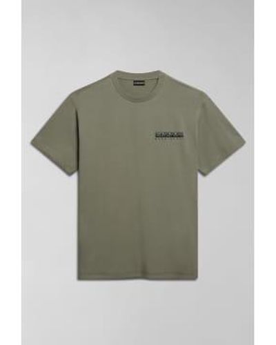 Napapijri Mens Gouin Short Sleeve T - Verde