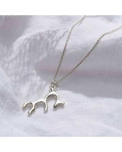 Posh Totty Designs Silver Coral Necklace - Bianco
