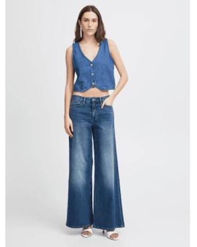 Ichi Zweiggy breite jeans 32 " - Blau