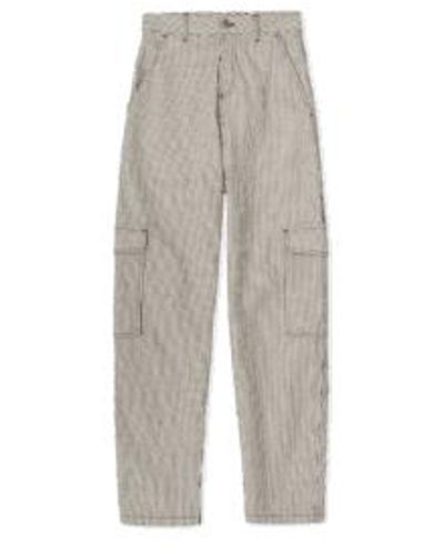 Yerse Stromboli Cargo Trousers In Stripes From - Grigio