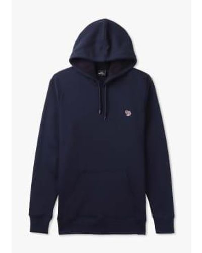 Paul Smith Mens Regular Fit Zebra Hoodie In 1 - Blu