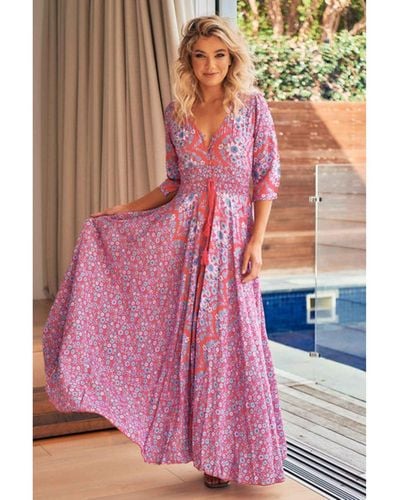 Jaase Butterfly Fields Indiana Maxi Dress - Pink