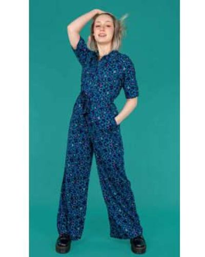 Run and Fly Atlantic Leopard Print Jumpsuit 12 - Green