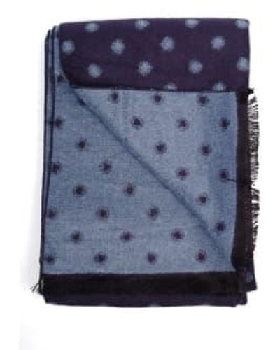 Remus Uomo Navy Spotted Scarf One Size - Blue