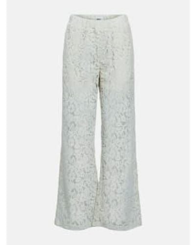 Object Ritta Lace Trousers Sandshell 36 - Grey