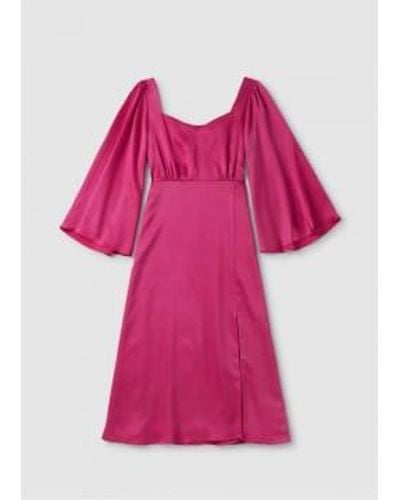 Olivia Rubin S Raphaela Flare Sleeve Dress - Pink