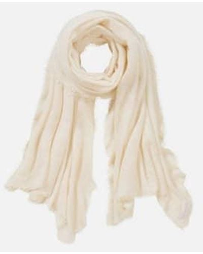 PUR SCHOEN Hand Felted Cashmere Soft Scarf + Gift Wool - Natural