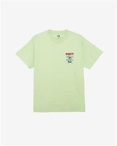 Obey New Power T Shirt Cucumber 1 - Verde