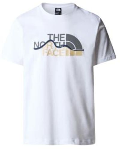 The North Face T-shirt mountain line - Blau
