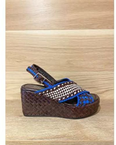 Pons Quintana Ankara Sandals & Brown 37 - Blue