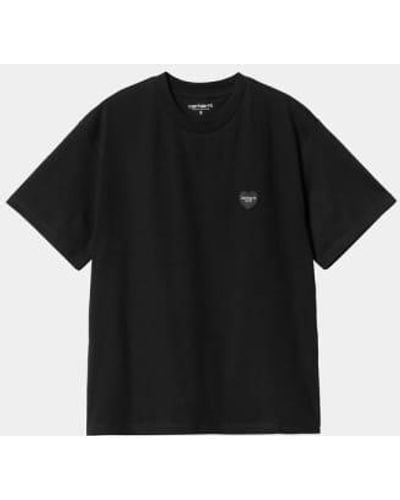 Carhartt T Shirt W Ss Heart Patch L / Noir - Black
