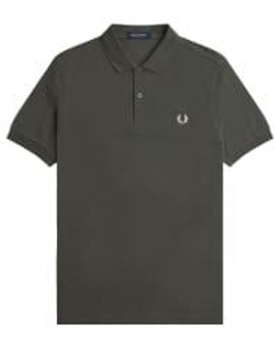 Fred Perry Slim Fit Plain Polo Field / Oatmeal S - Black
