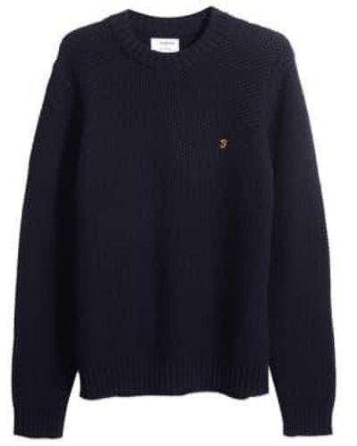 Farah Niseko Honeycomb Sweater True - Blu