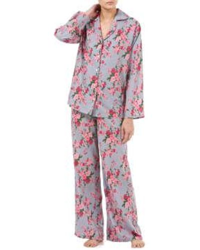 Gabrielle Parker Cotton Pyjamas Vintage Smokey Sm - Rosso