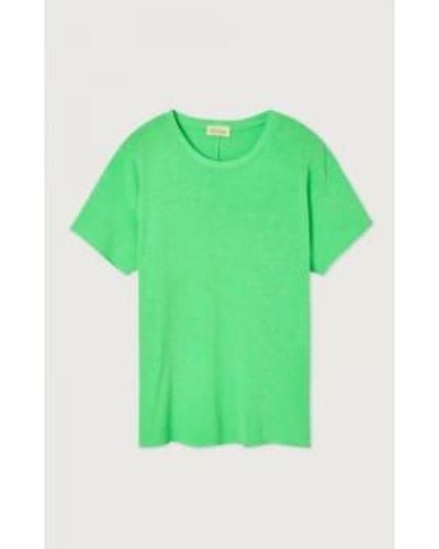 American Vintage Fluoreszierender Sitticheet Sonoma Womens T -Shirt - Grün