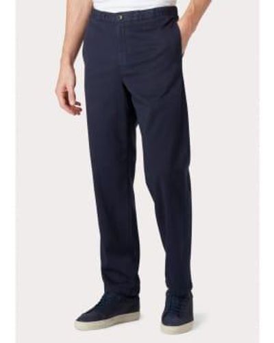 Paul Smith Drawstring Relaxed Fit Trousers Col: 49 Navy, Size: L - Blue