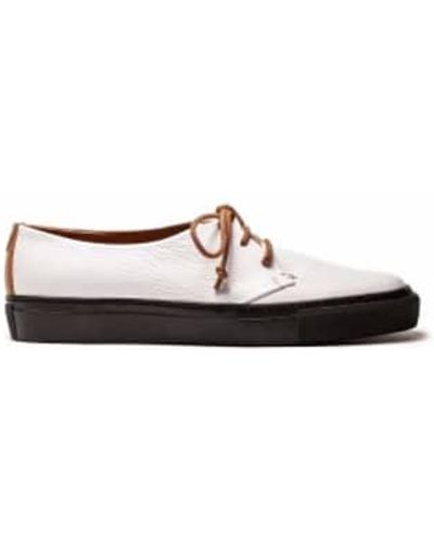 Tracey Neuls Karl Piano Or Leather Sneaker - Bianco