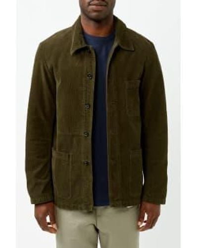 Vetra Olive Soft Cord Weaved Jacket / S - Green