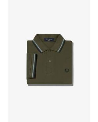 Fred Perry Twin Tipped Polo Shirt Medium - Green