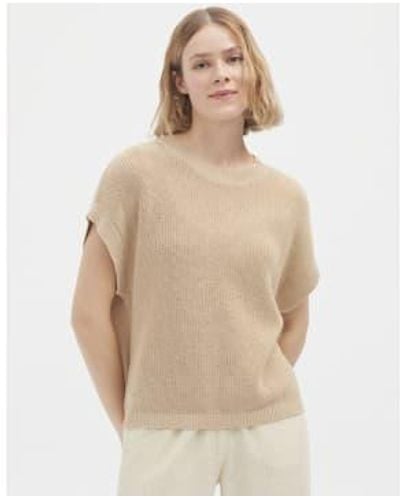 Nice Things Jersey-Chaleco Oversize - Natur
