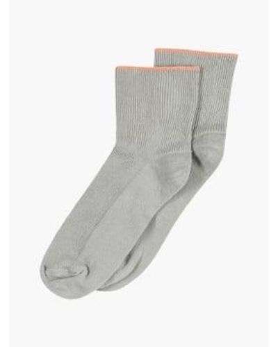mpDenmark Ava Ankle Socks Desert Sage 40-42 - Gray