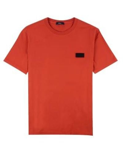 Herno T-shirt coton brodé logo patch amovible paprika rouge