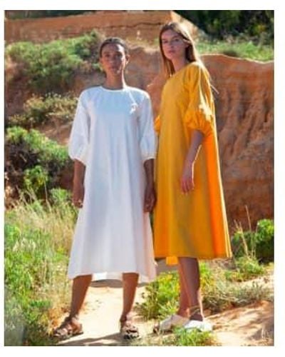 Beaumont Organic Ss23 Shona Cotton Dress - Yellow