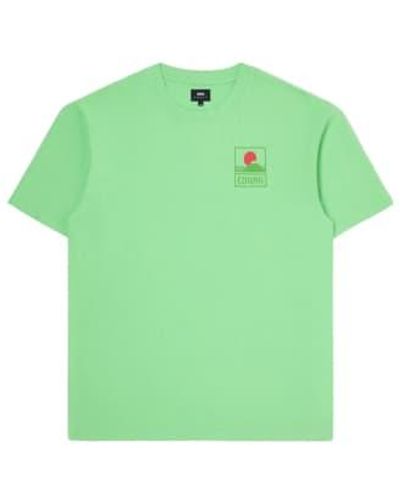 Edwin Mt Fuji Short Sleeved T Shirt Summer - Verde