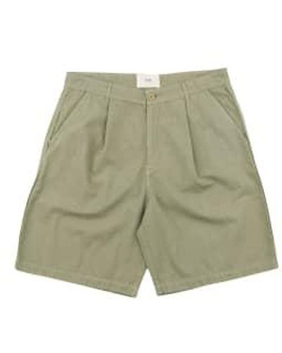 Folk Shorts larges en ajustement dans la sauge - Vert