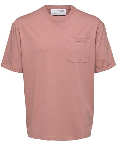 SELECTED Pocket t-shirt - Pink