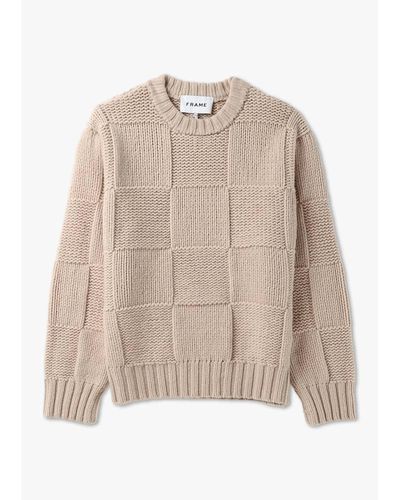 FRAME S Grid Sweatshirt - Natural