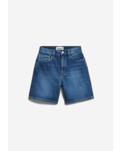 ARMEDANGELS Sheaari Recycled Cotton Denim Shorts - Blue