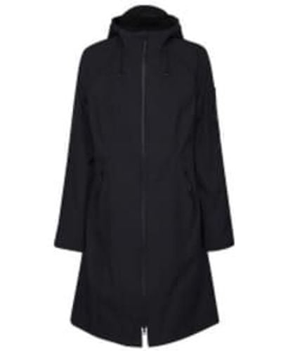 Ilse Jacobsen Long Raincoat 37l Uk 8/de 34/us 6 - Black