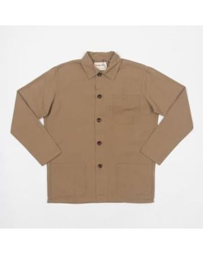 Uskees Buttoned Overshirt In - Natural