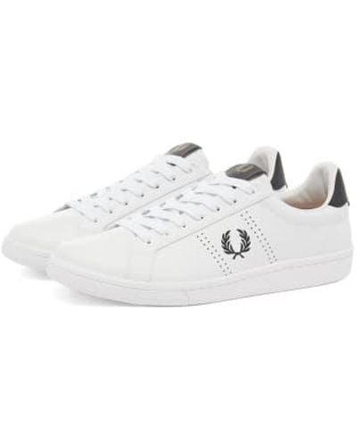 Fred Perry B721 leather - Blanco