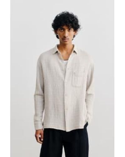 A Kind Of Guise Gusto Shirt Washed Clay S - White