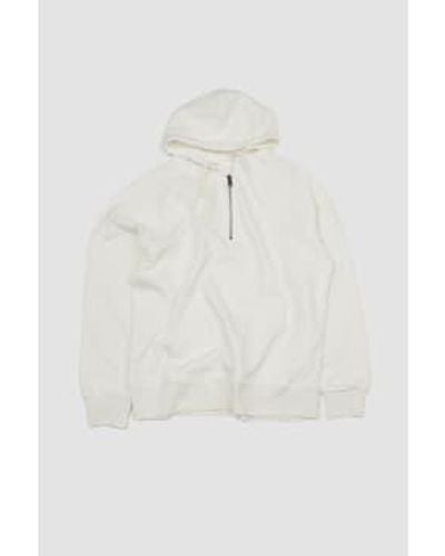 Margaret Howell Hoodie Dry Loopback Jersey Off L - White