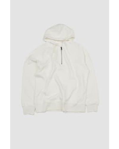 Margaret Howell Hoodie Dry Loopback Jersey Off L - White